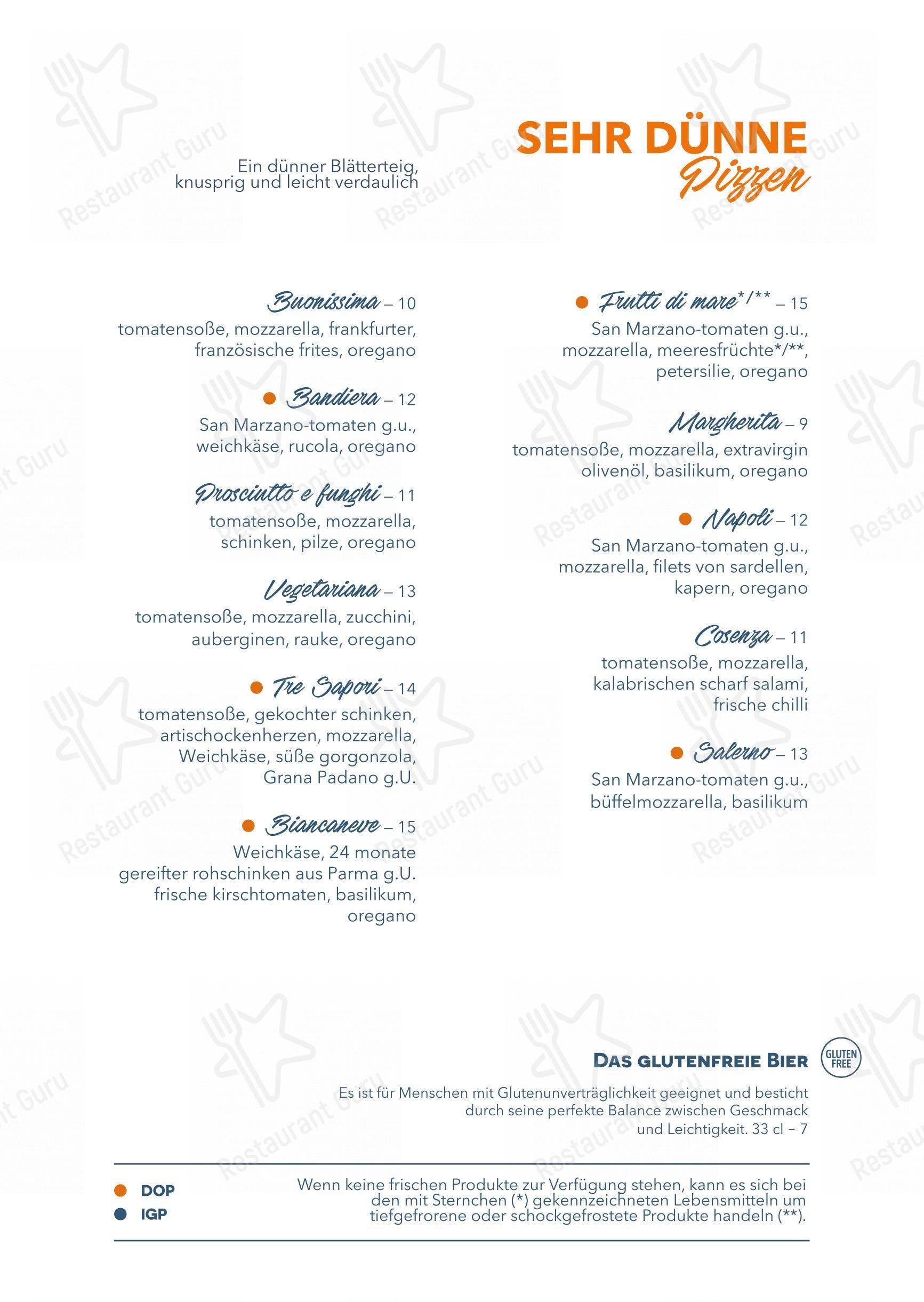 Menu di Clapsy Alassio - pasti e bevande