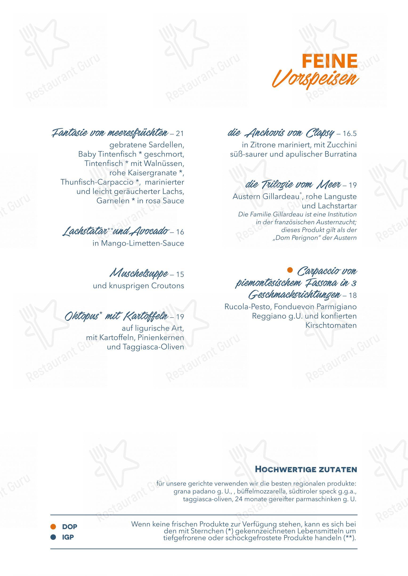 Menu di Clapsy Alassio