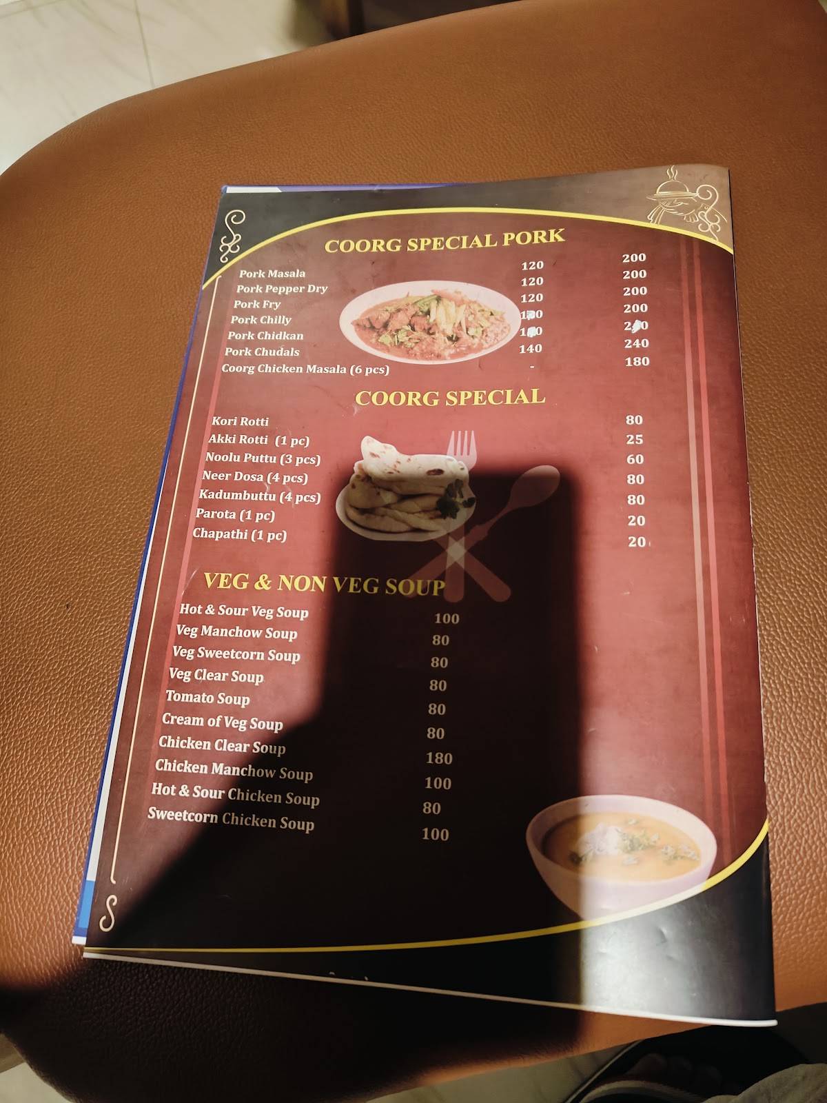 Coastal spice bar and restaurant menu