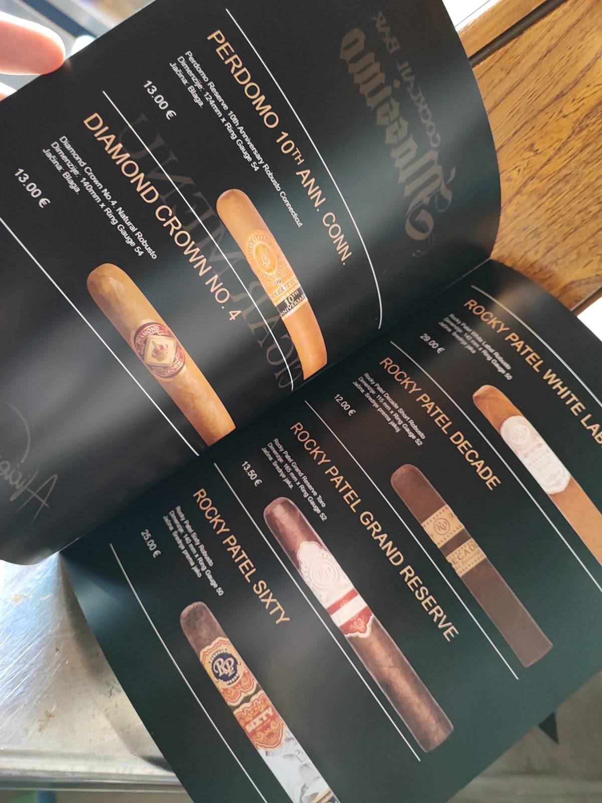 Menu di Cocktail bar Massimo 