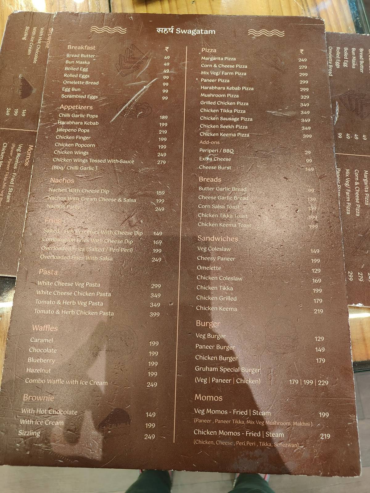 Coffee Gruham menu