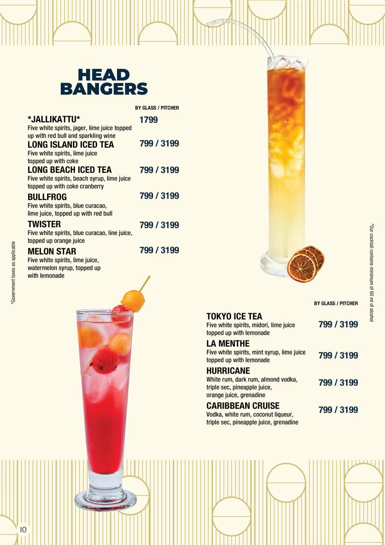 The Living Room Coimbatore menu