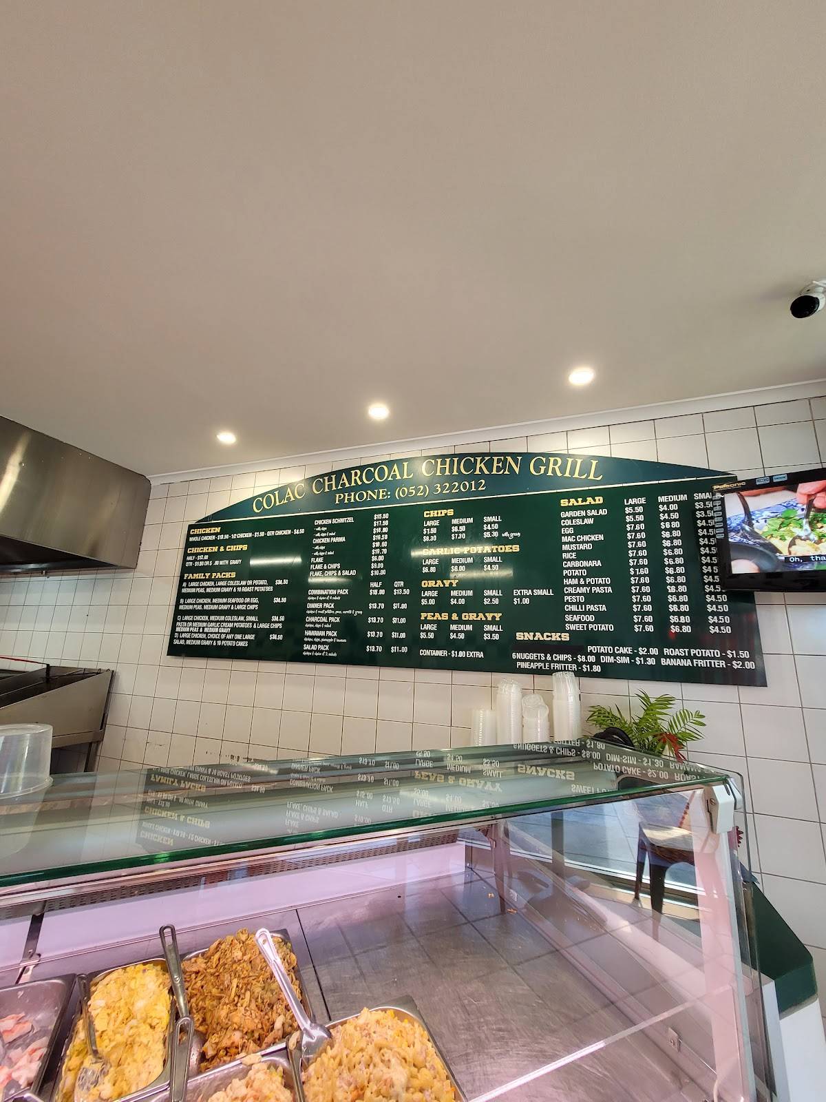 Menu at Colac Charcoal Chicken Grill restaurant, Colac