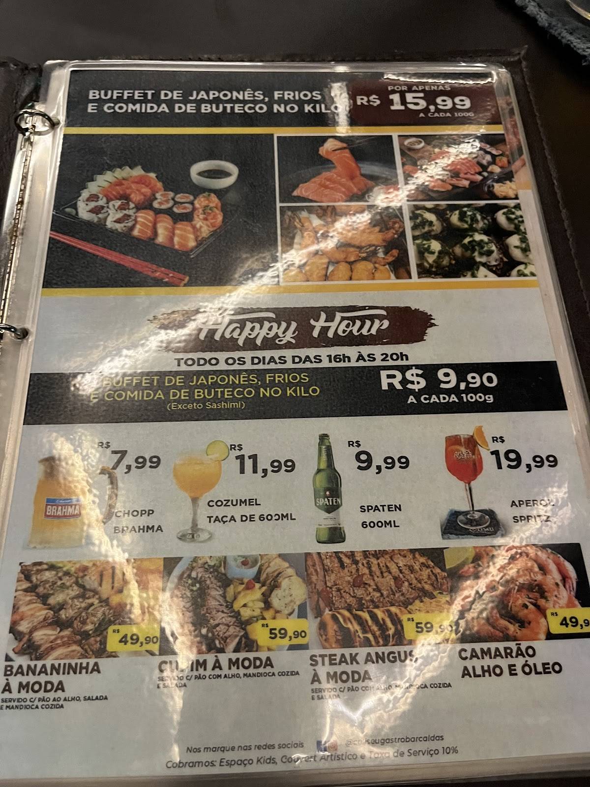 Coliseu Gastrobar - Bar em Caldas Novas cardápio