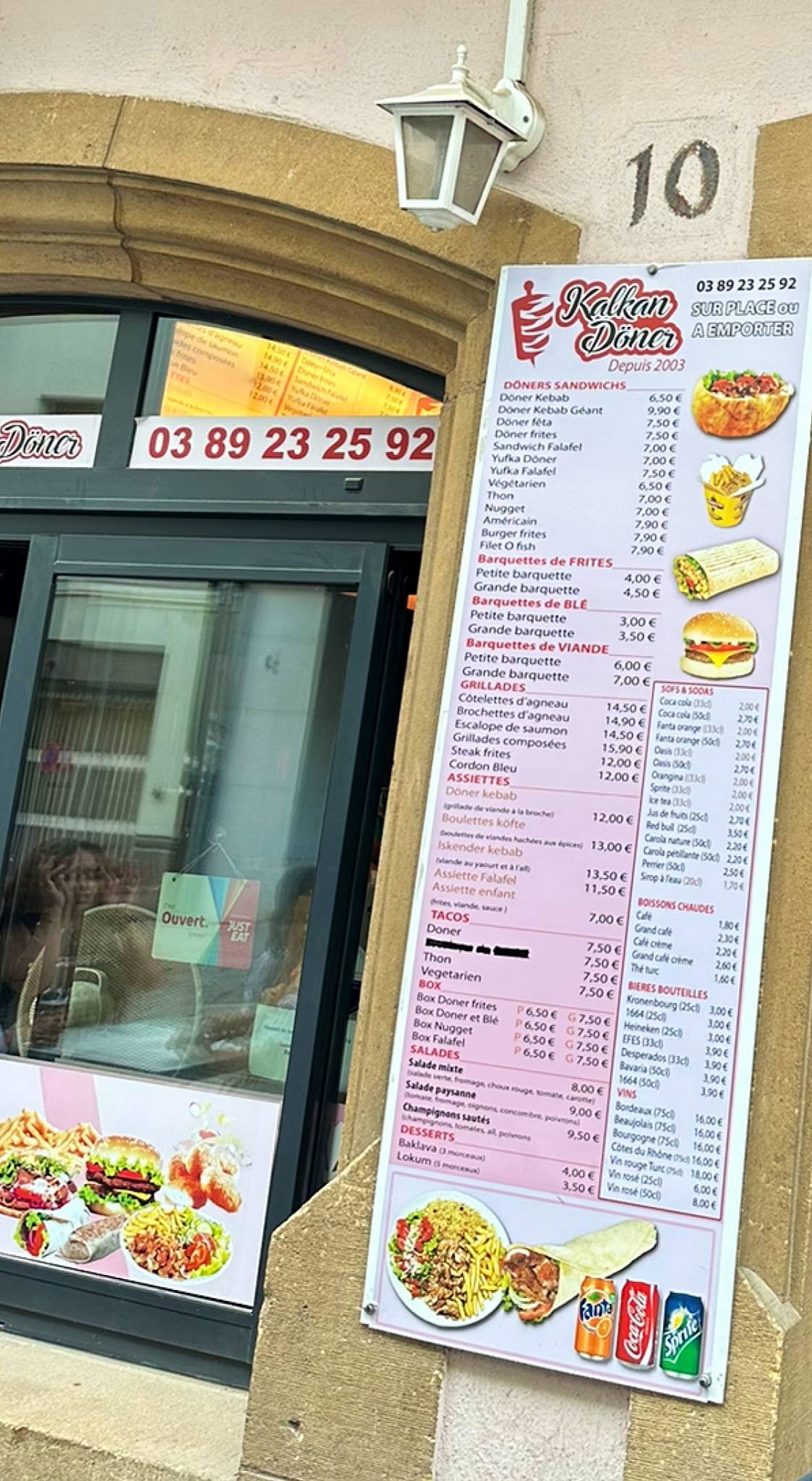 Menu de Kalkan Döner