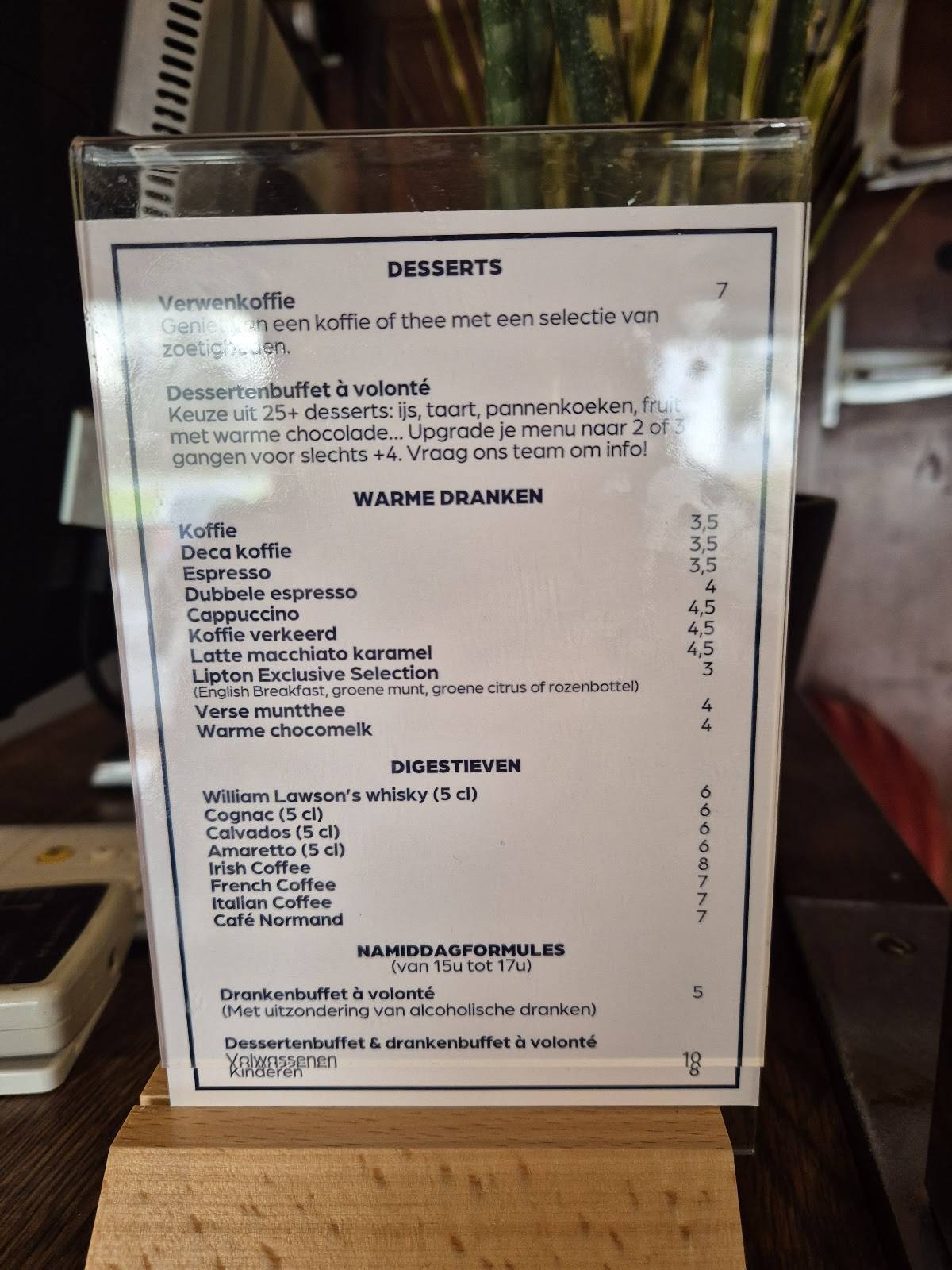 Menu de Restaurant Colmar