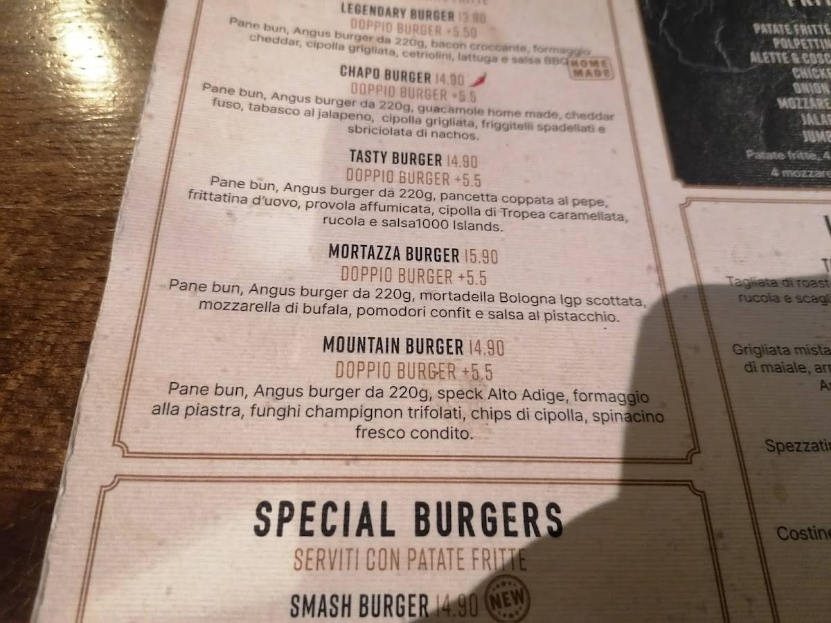 Menu di Colonial Inn SILEA - Burgers & Steaks 