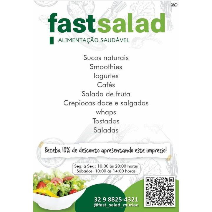 Fast Salad - Comida Saudável cardápio