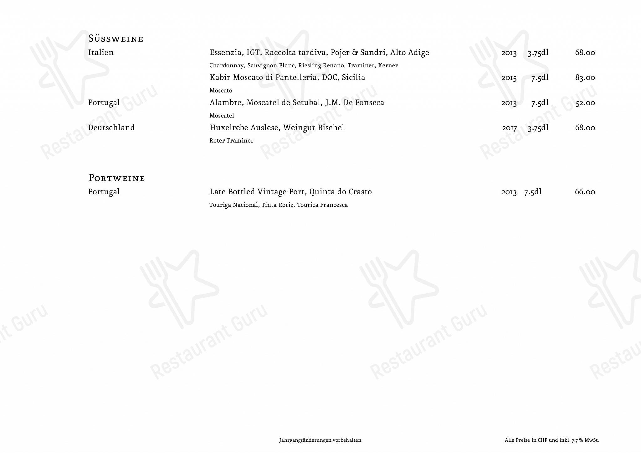 Menu di Consum Weinbar - Основное меню