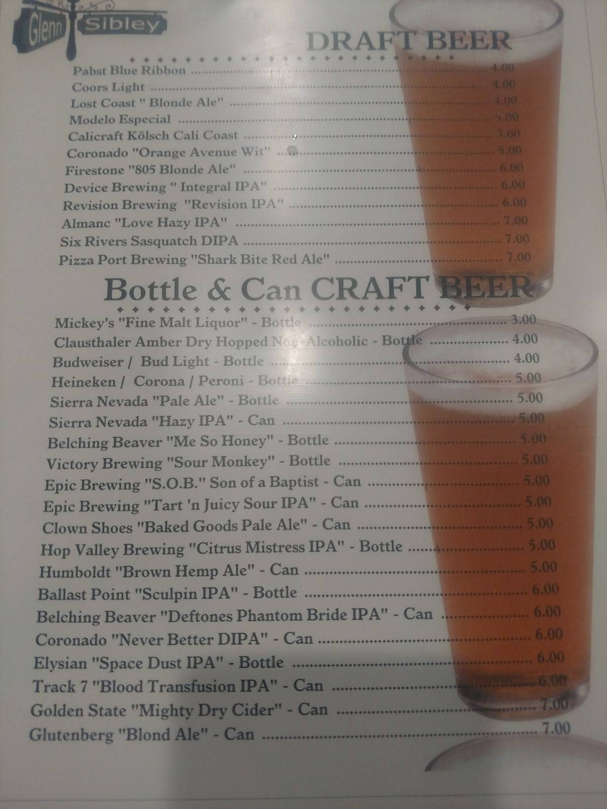 Menu at Corner Tavern & Grill pub & bar, Folsom, 700 Glenn Dr