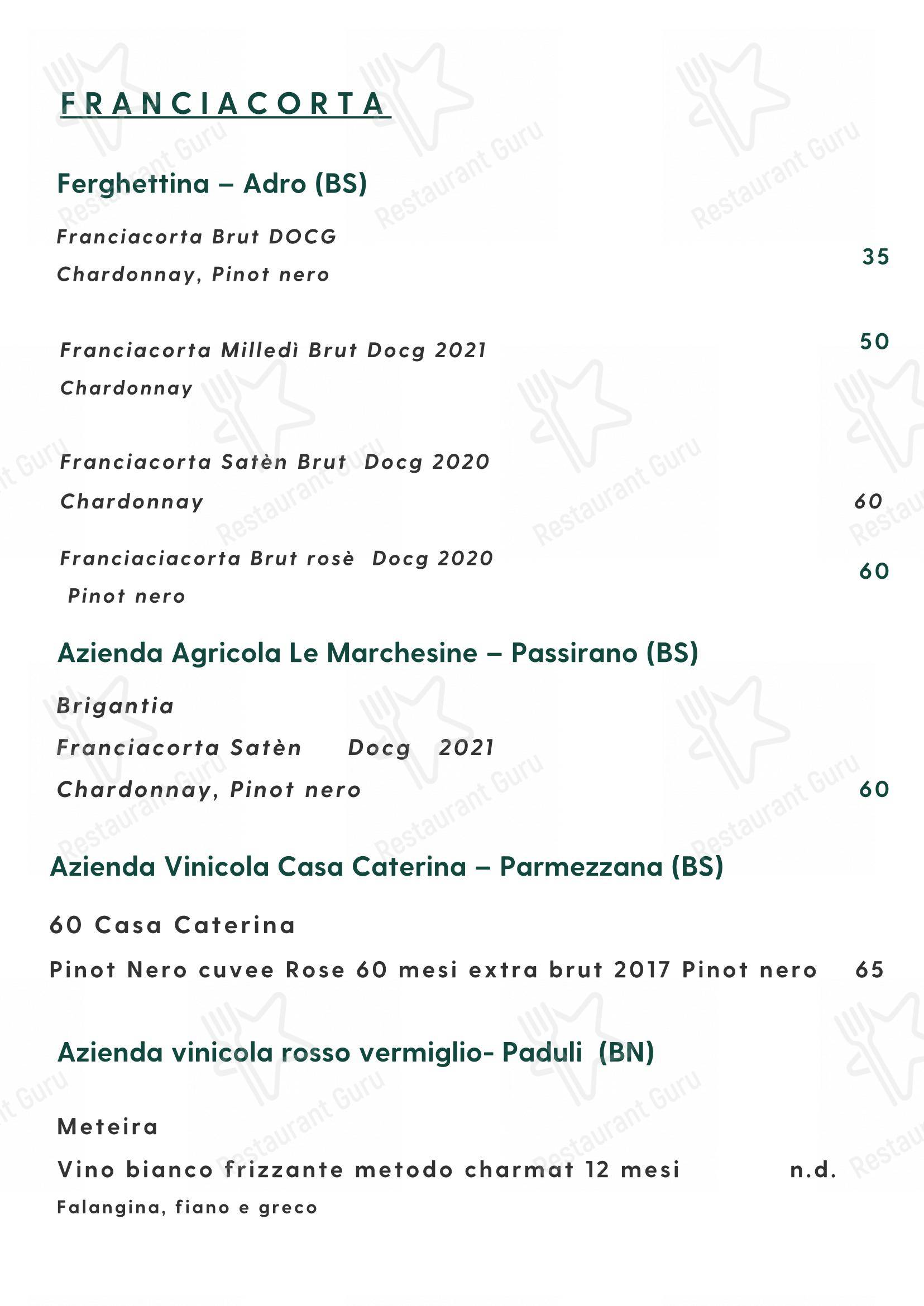 Основное меню per Cosmo Restaurant Pompei ristorante