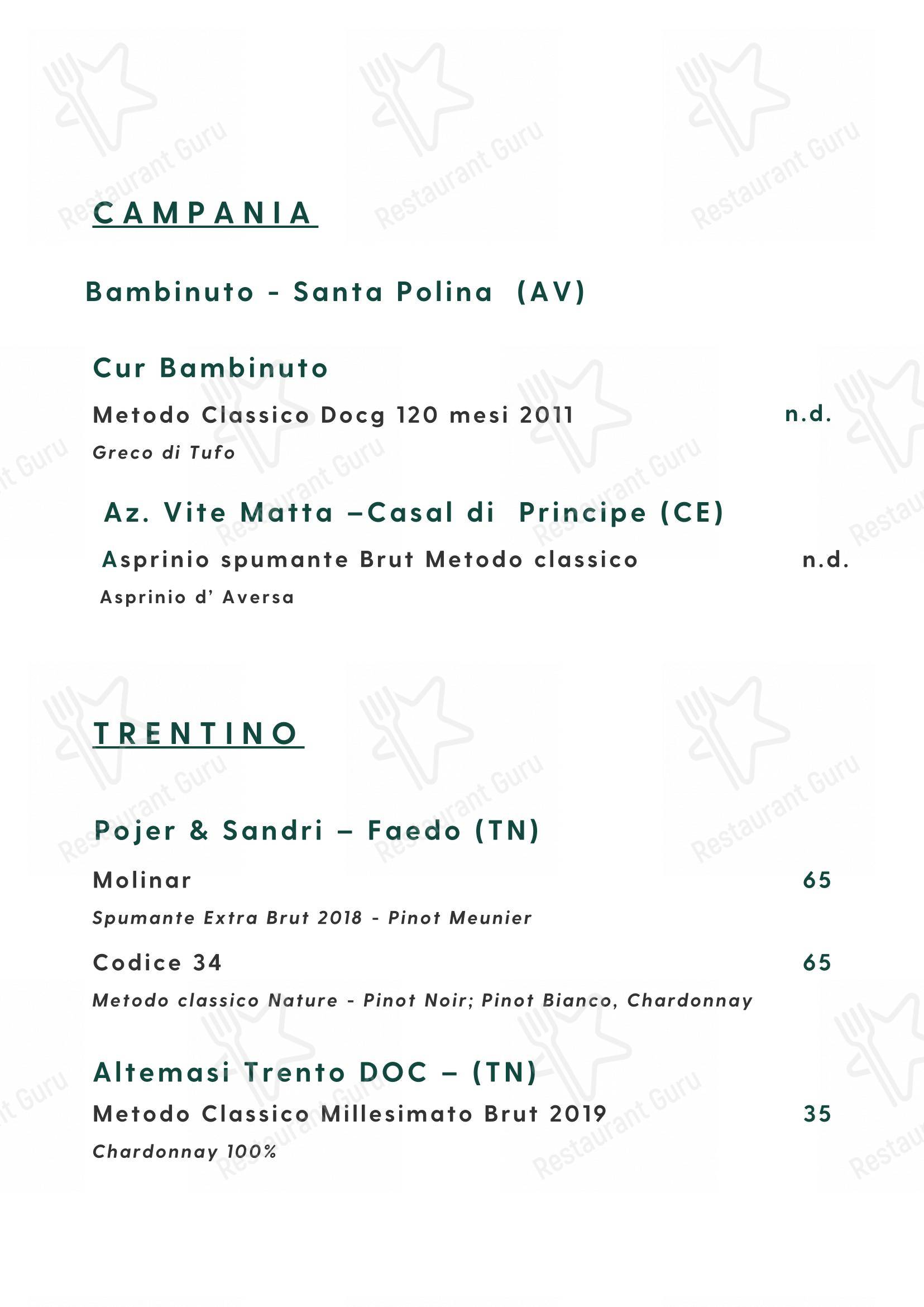 Основное меню per Cosmo Restaurant Pompei ristorante