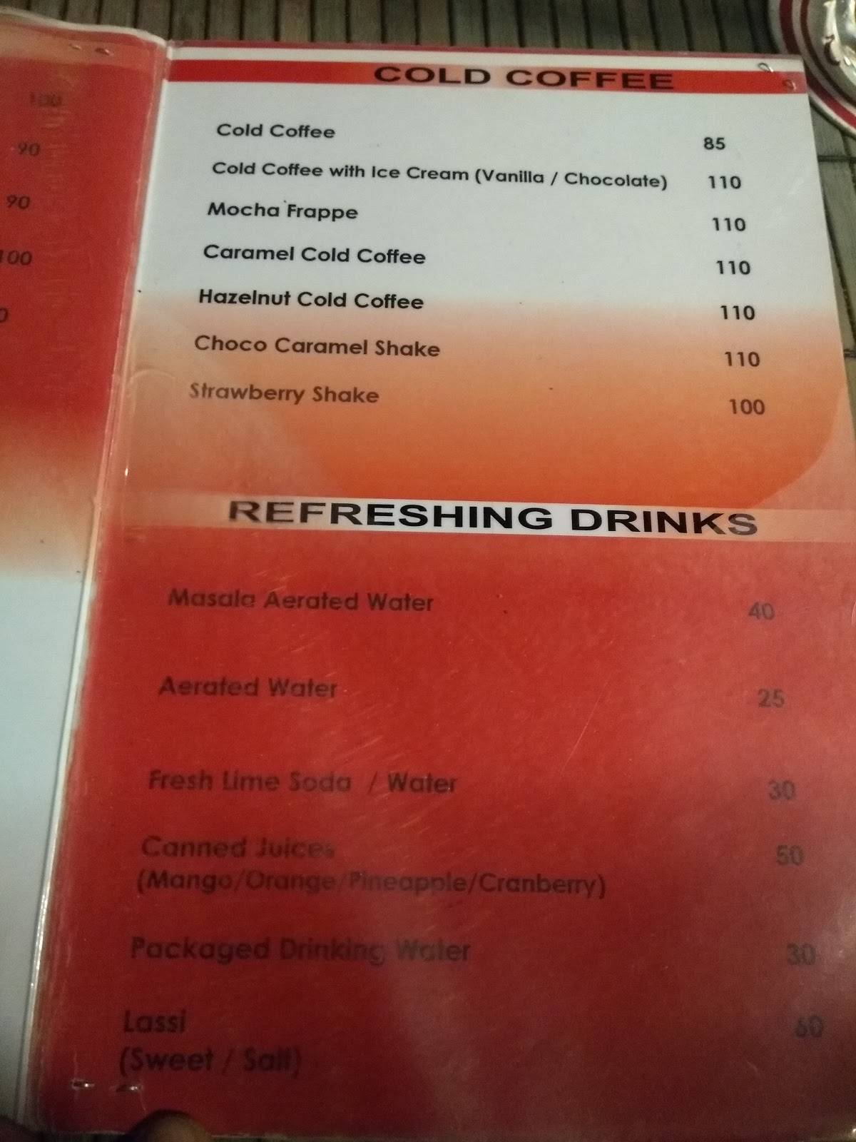 Country Kitchen menu