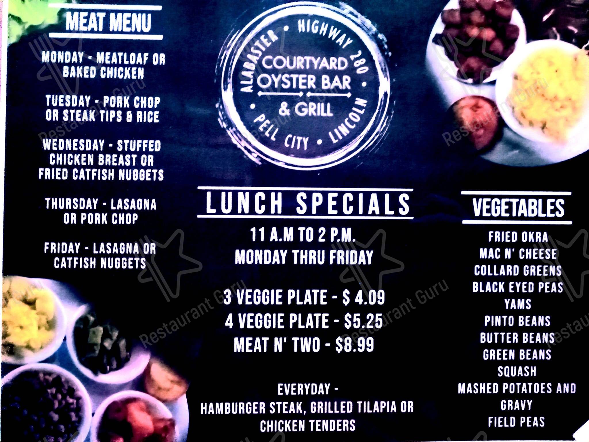 Menu at Courtyard Oyster Bar & Grill Lincoln, Lincoln