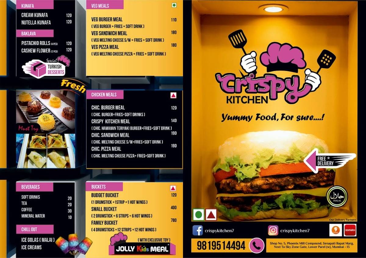 Crispy Kitchen menu