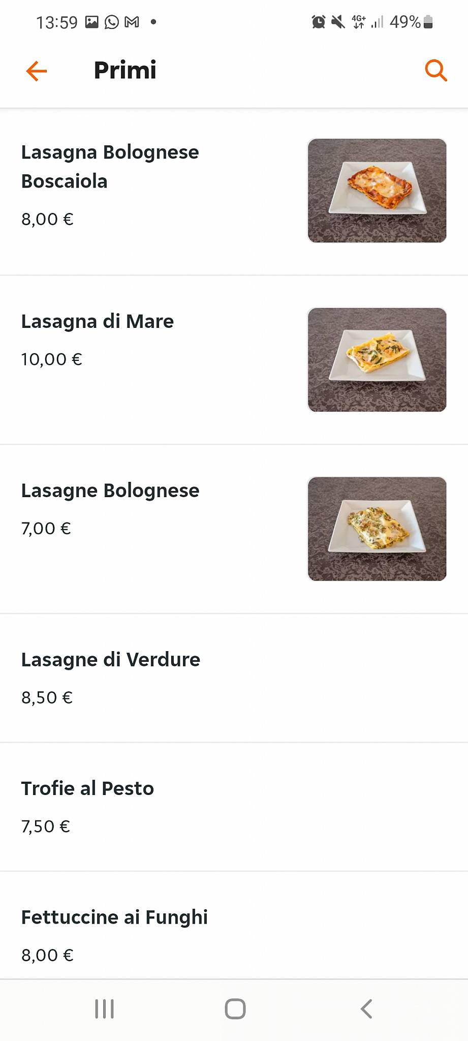 Menu di Cristian Bar 