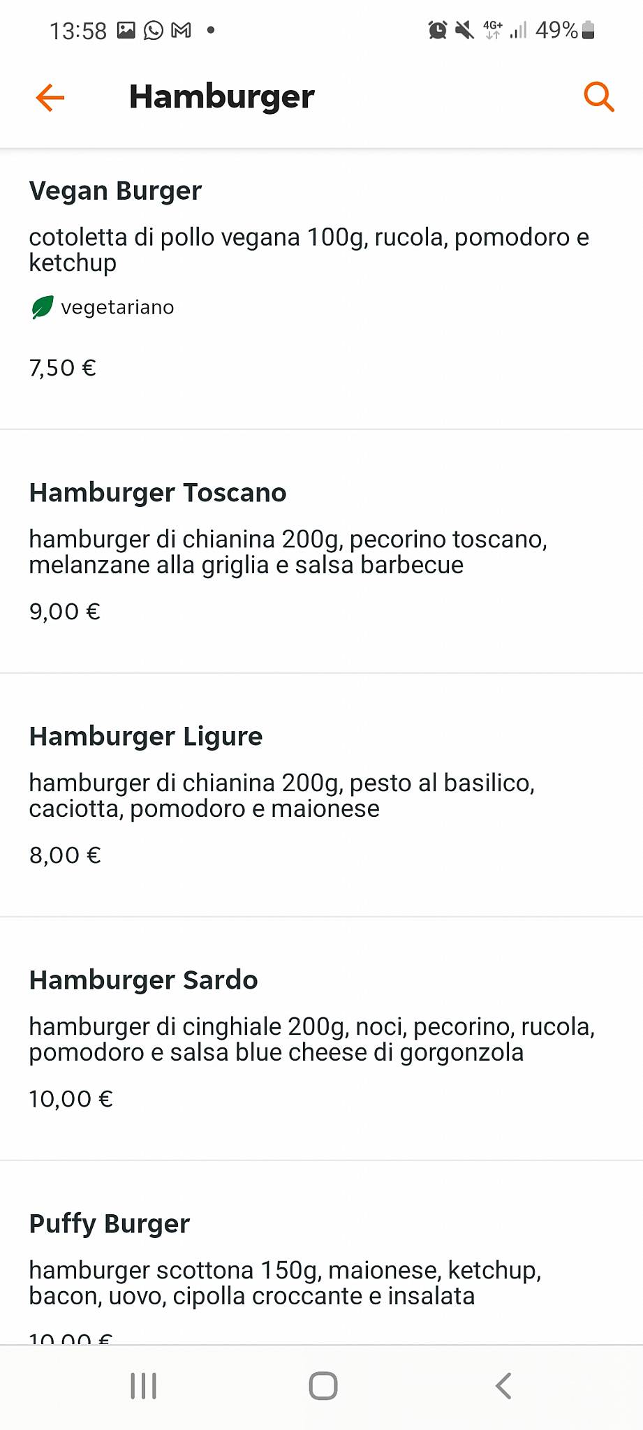 Menu di Cristian Bar 