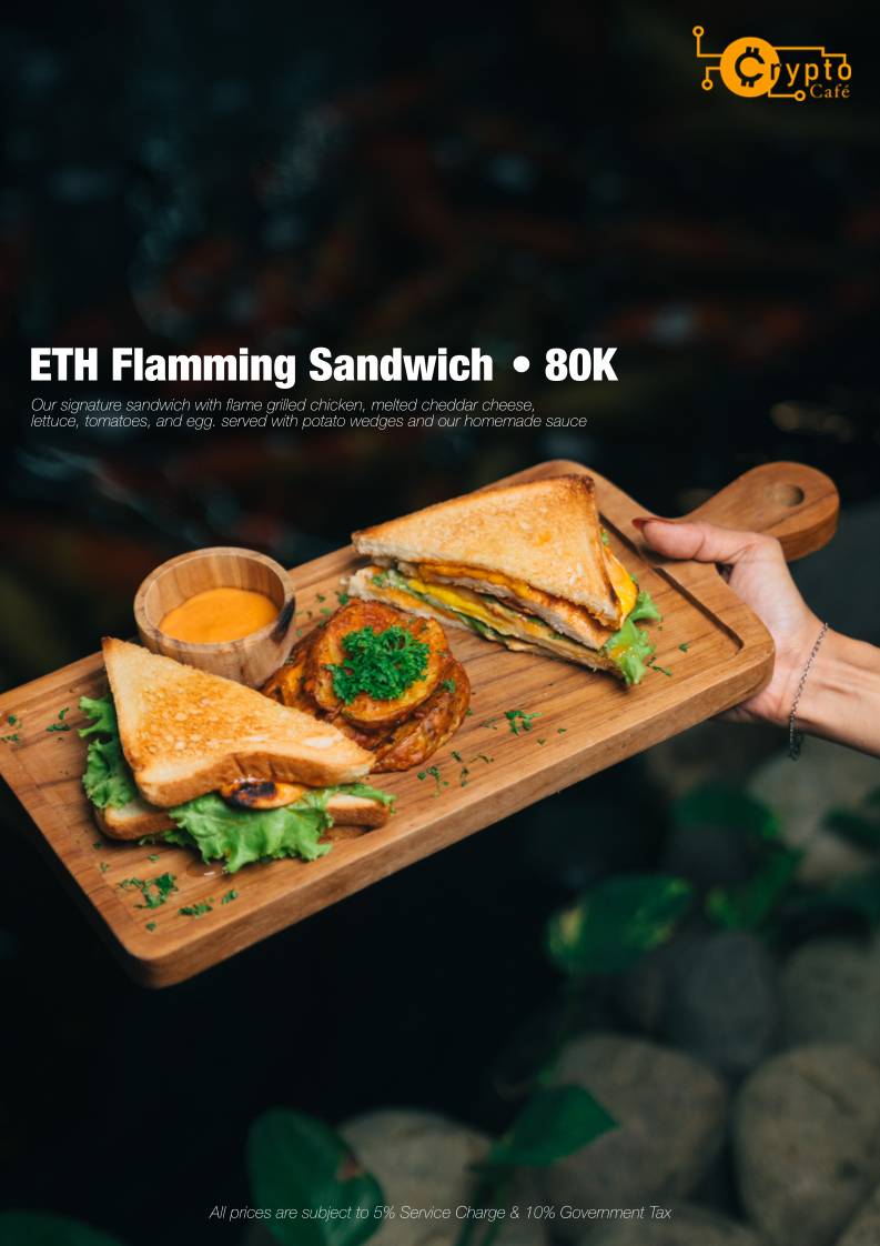 Menu at Crypto Cafe Bali, Mengwi