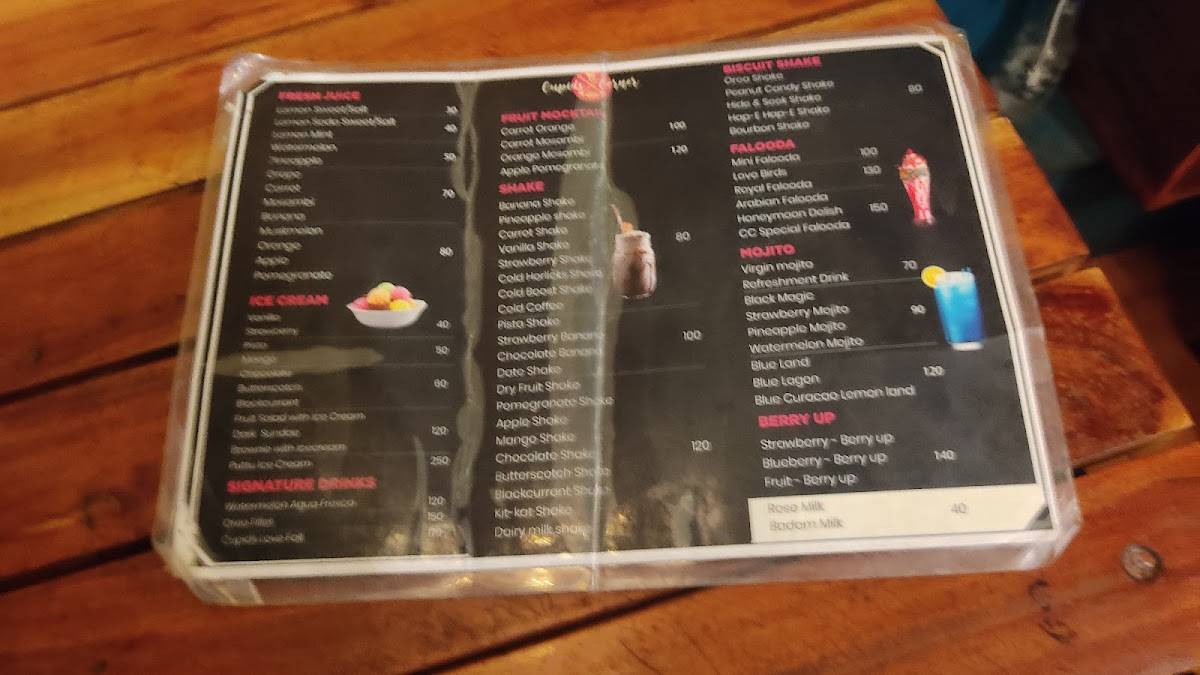 Cupids Corner Thanjavur menu