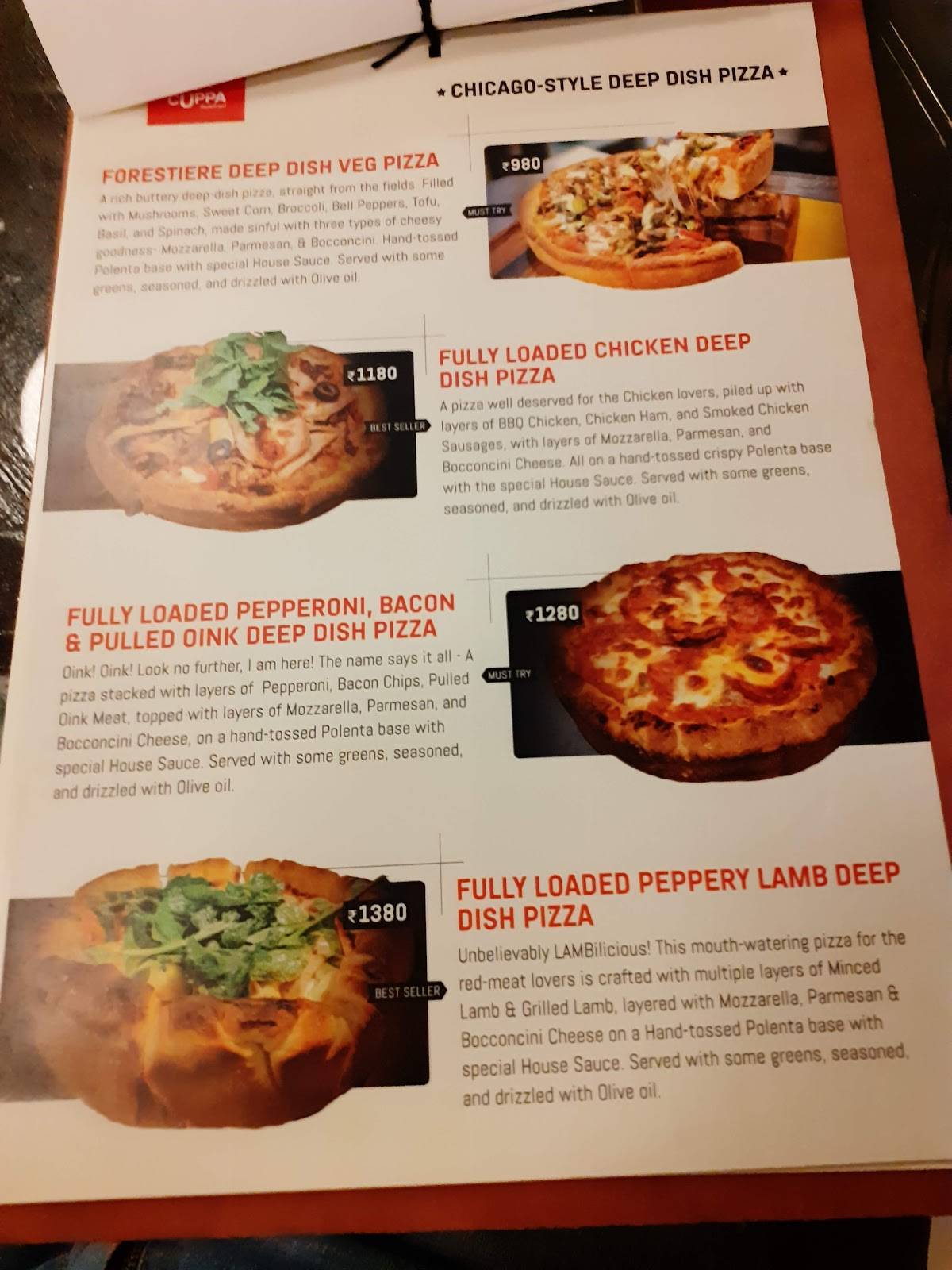 Cuppa Redefined - Mysore's Neighbourhood Cafe & Restaurant menu