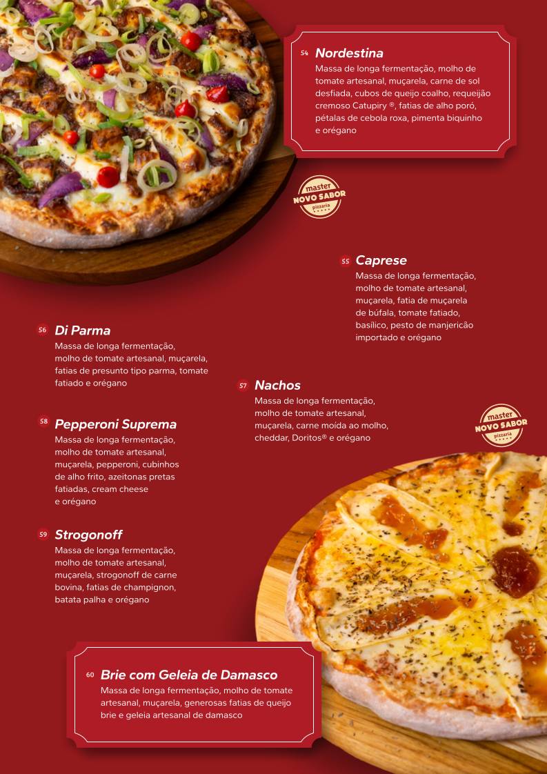 Master Pizzaria cardápio