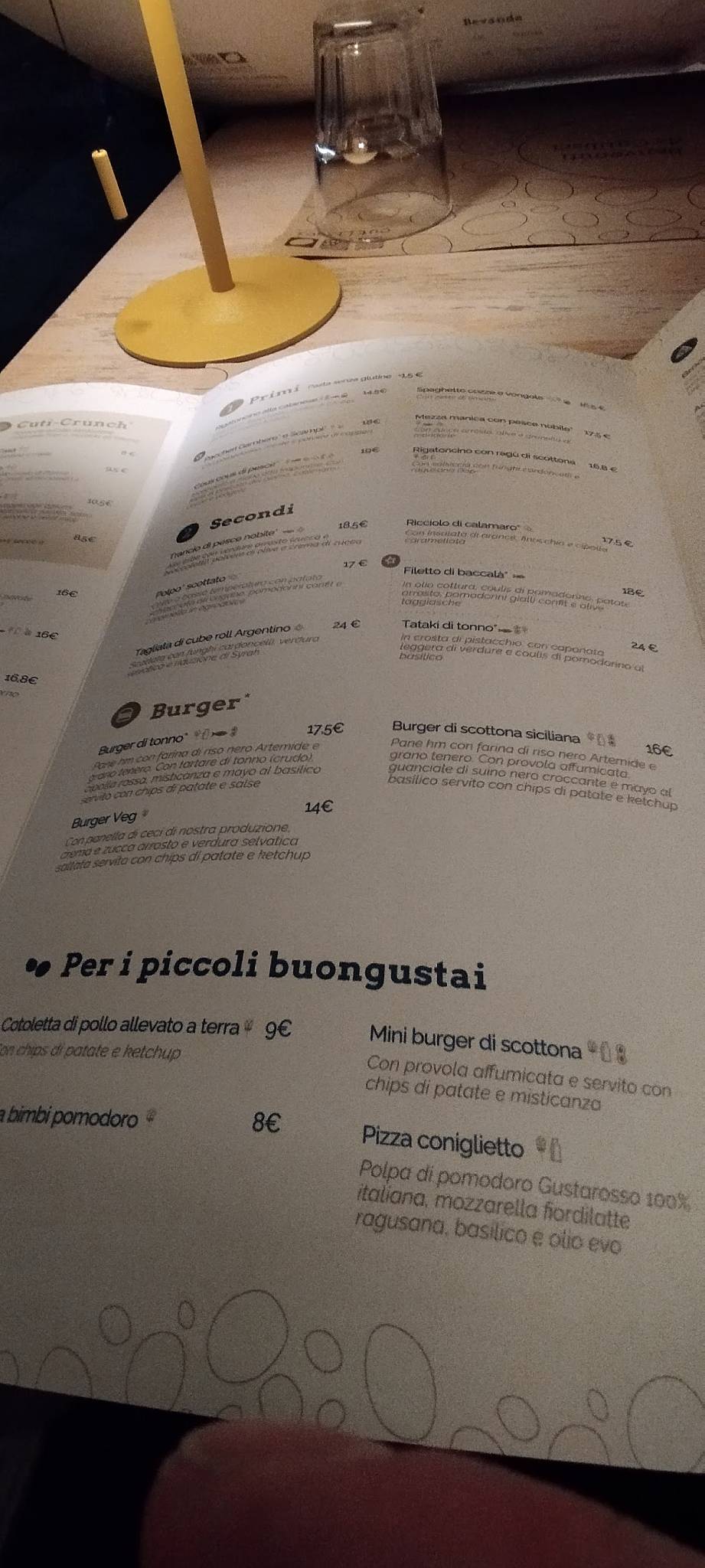 Menu di Cutilisci - Ristorante sul mare 