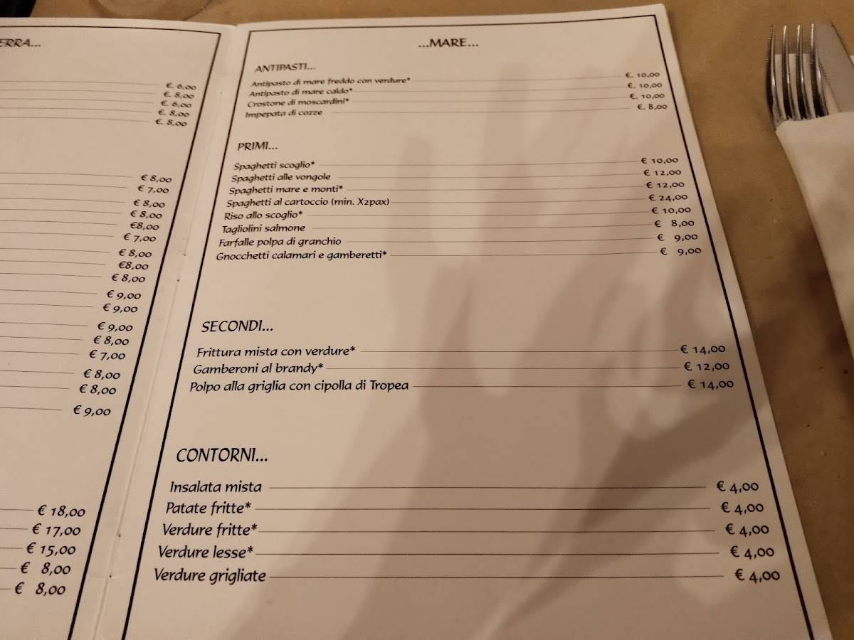 Menu di Da Bertone Pizzeria Ristorante 