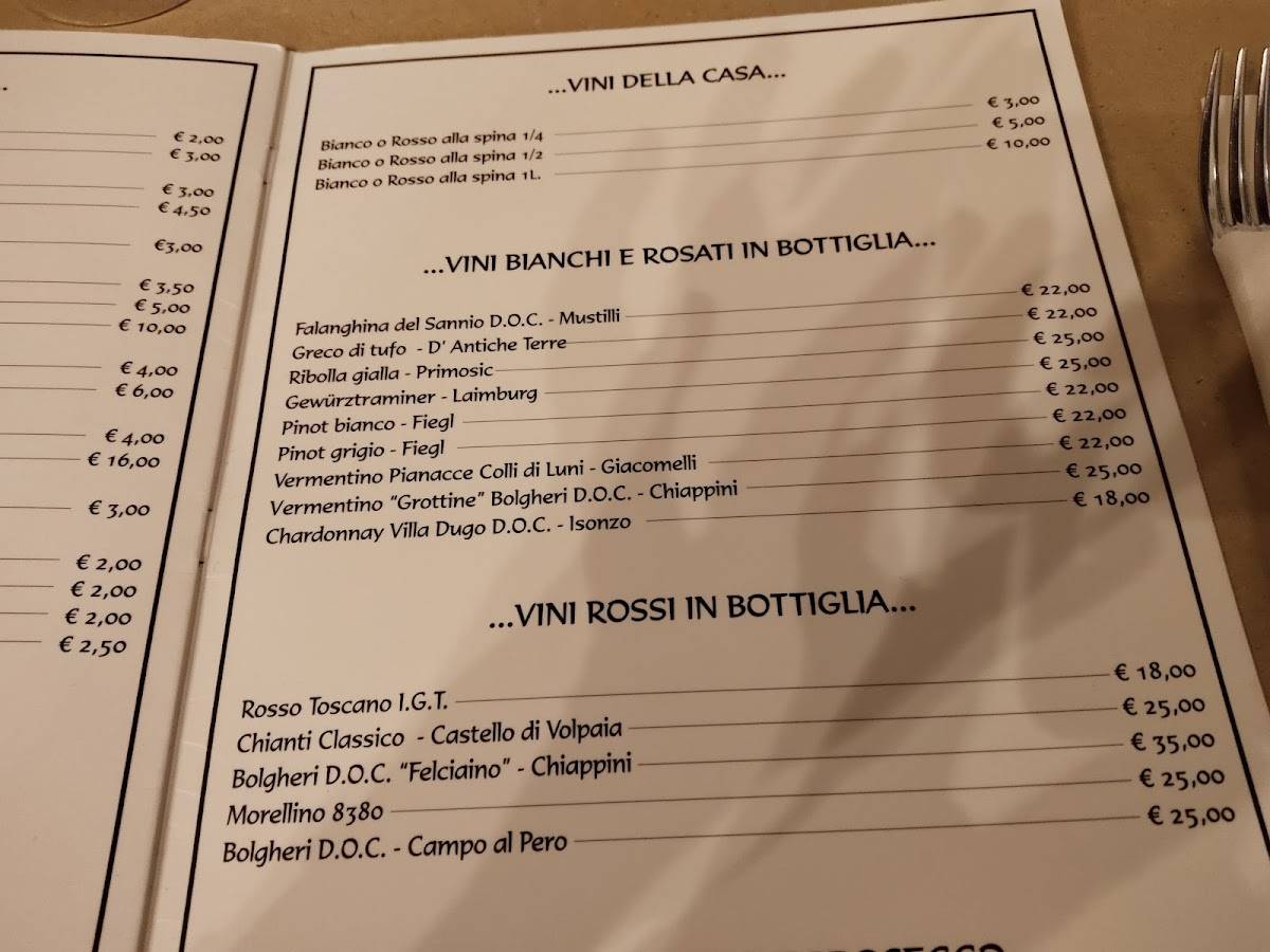 Menu di Da Bertone Pizzeria Ristorante 