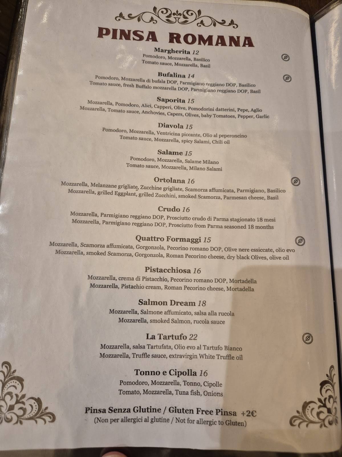 Menu di da Cicero 