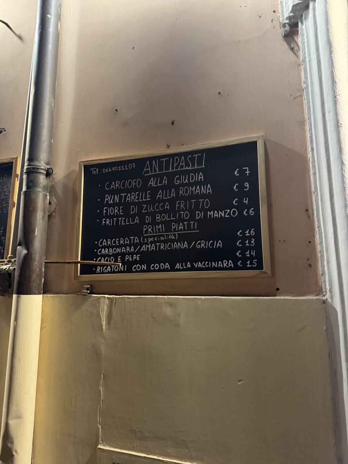 Menu di Da Fabrizio al 56 