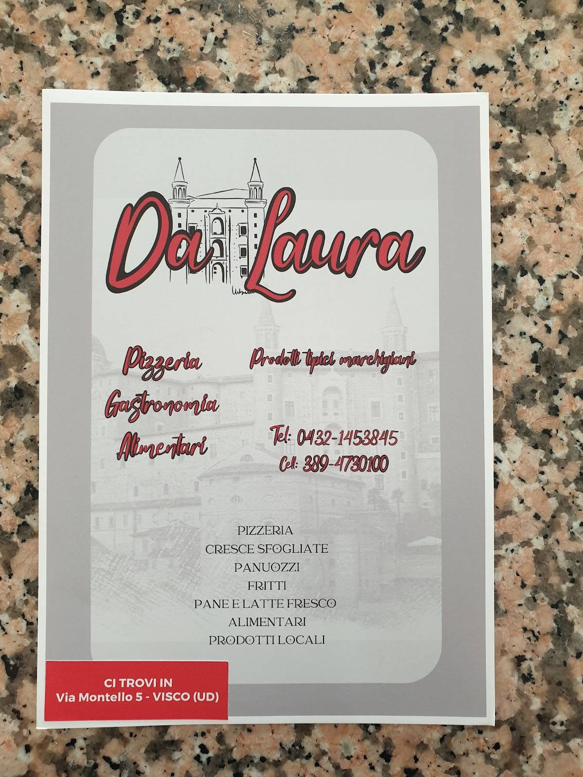 Menu di Da Laura pizzeria 