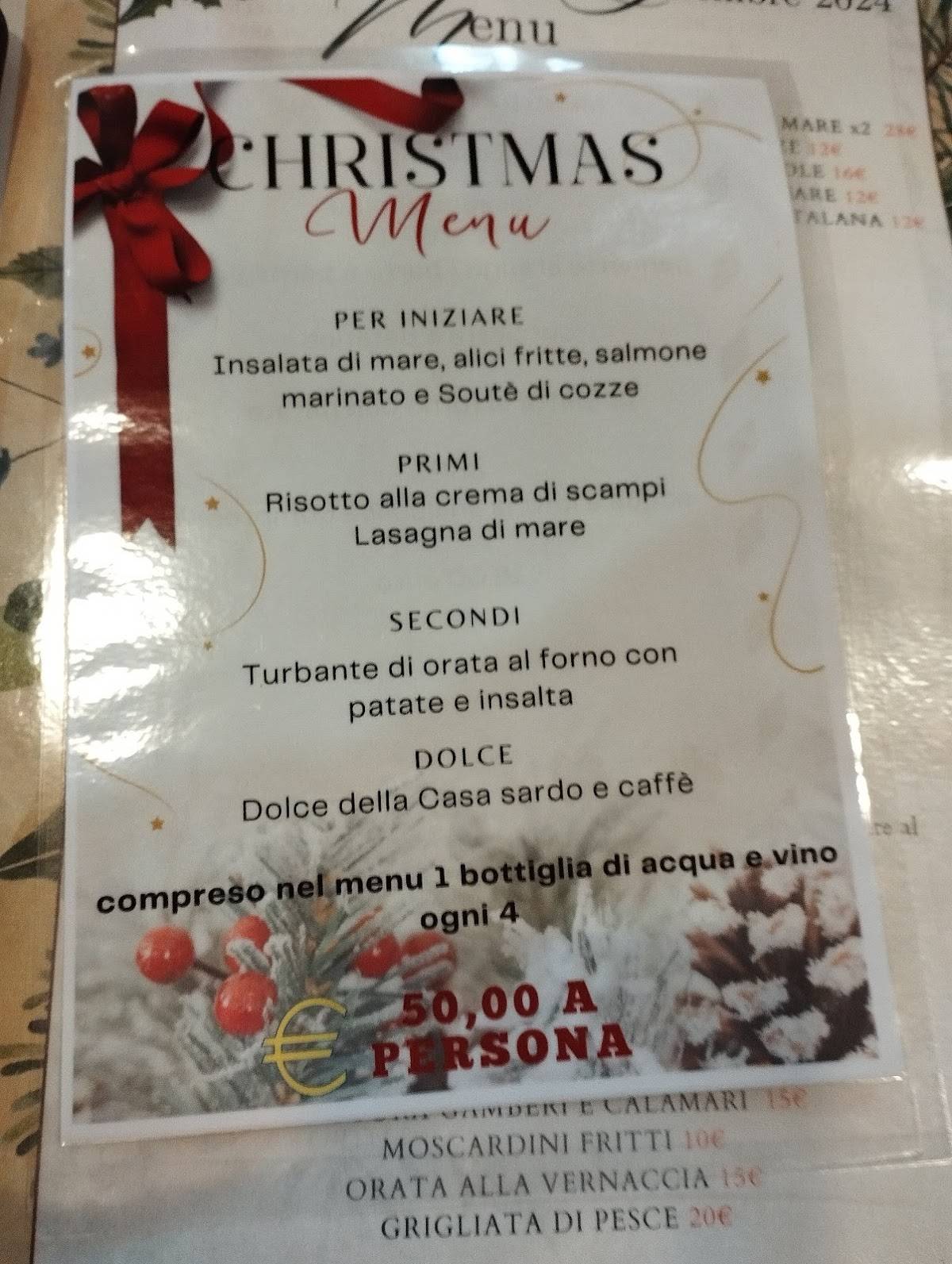 Menu di DA LUISU 