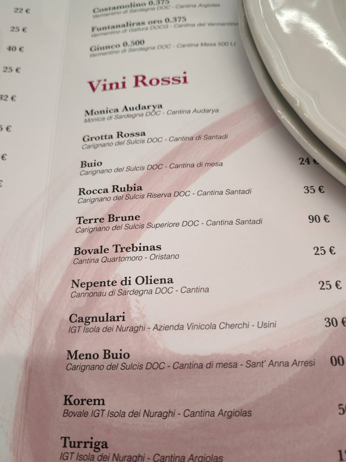 Menu di Ristorante Da Vittorio 