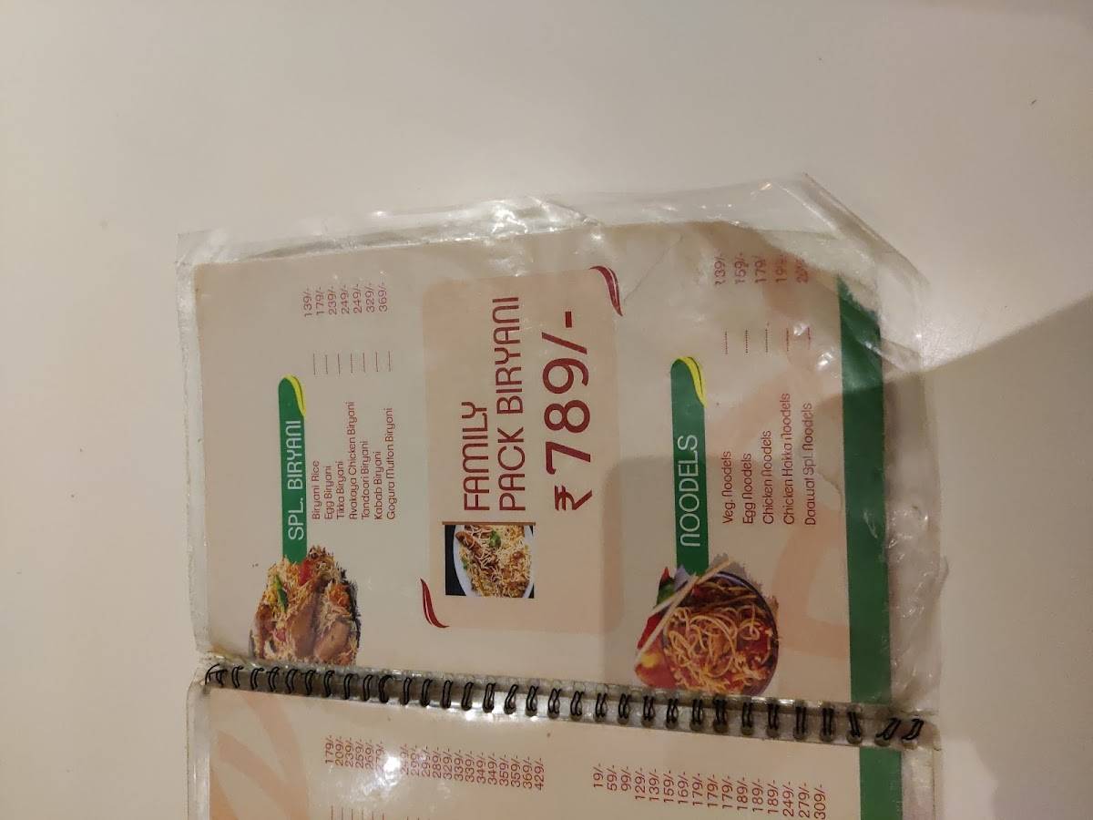 Daawat Family Restaurant menu