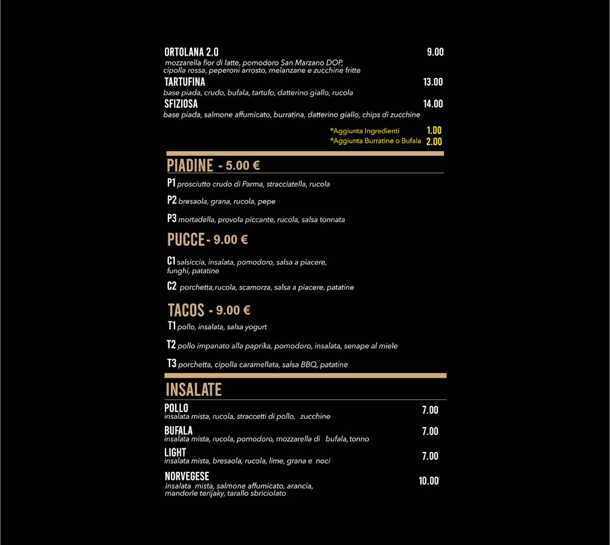 Menu di Dandy Bistrot 