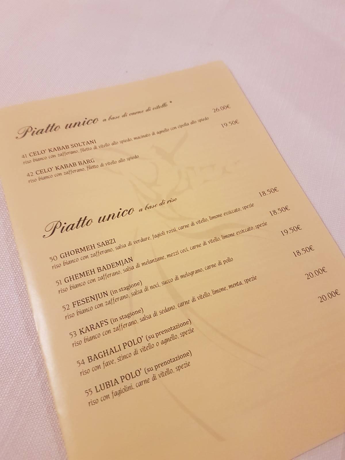 Menu di Darvish 