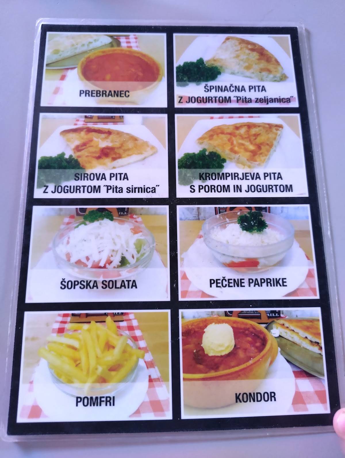 Menu de Das Ist Walter