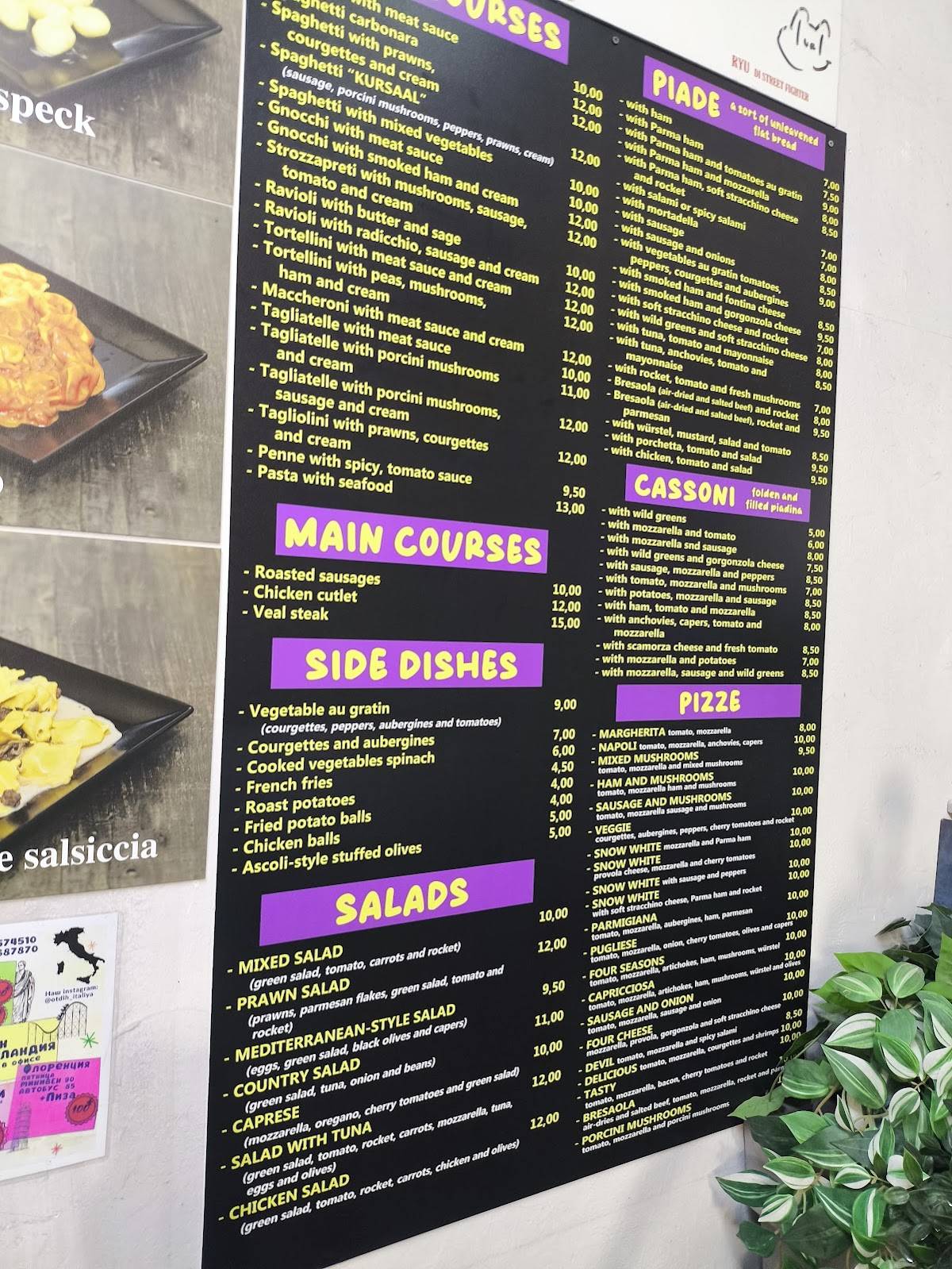 Menu di Del Kursaal 