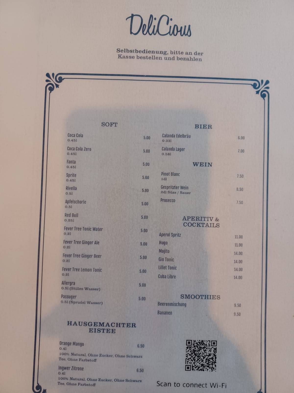 Menu di DeliCious Flims GmbH 