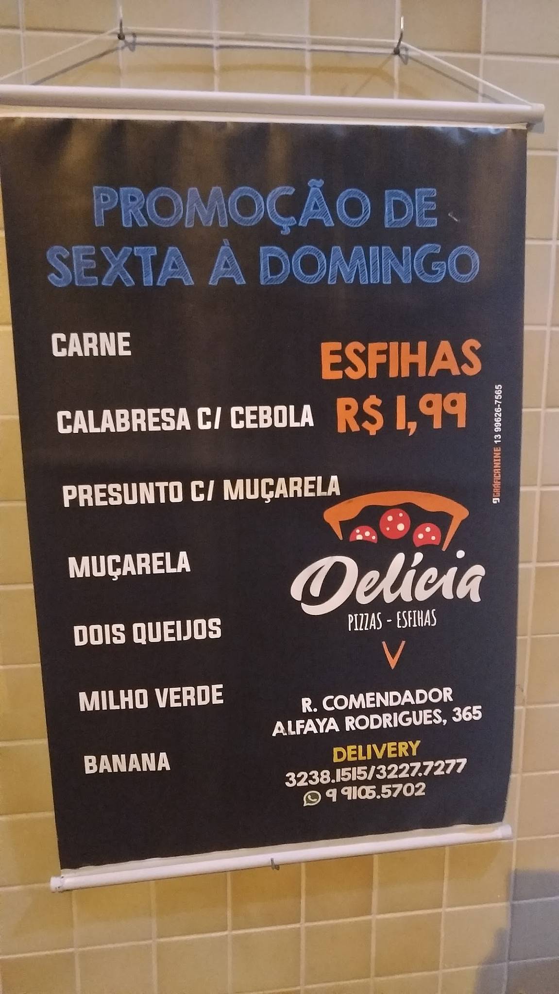 Delícia Disk Pizza cardápio