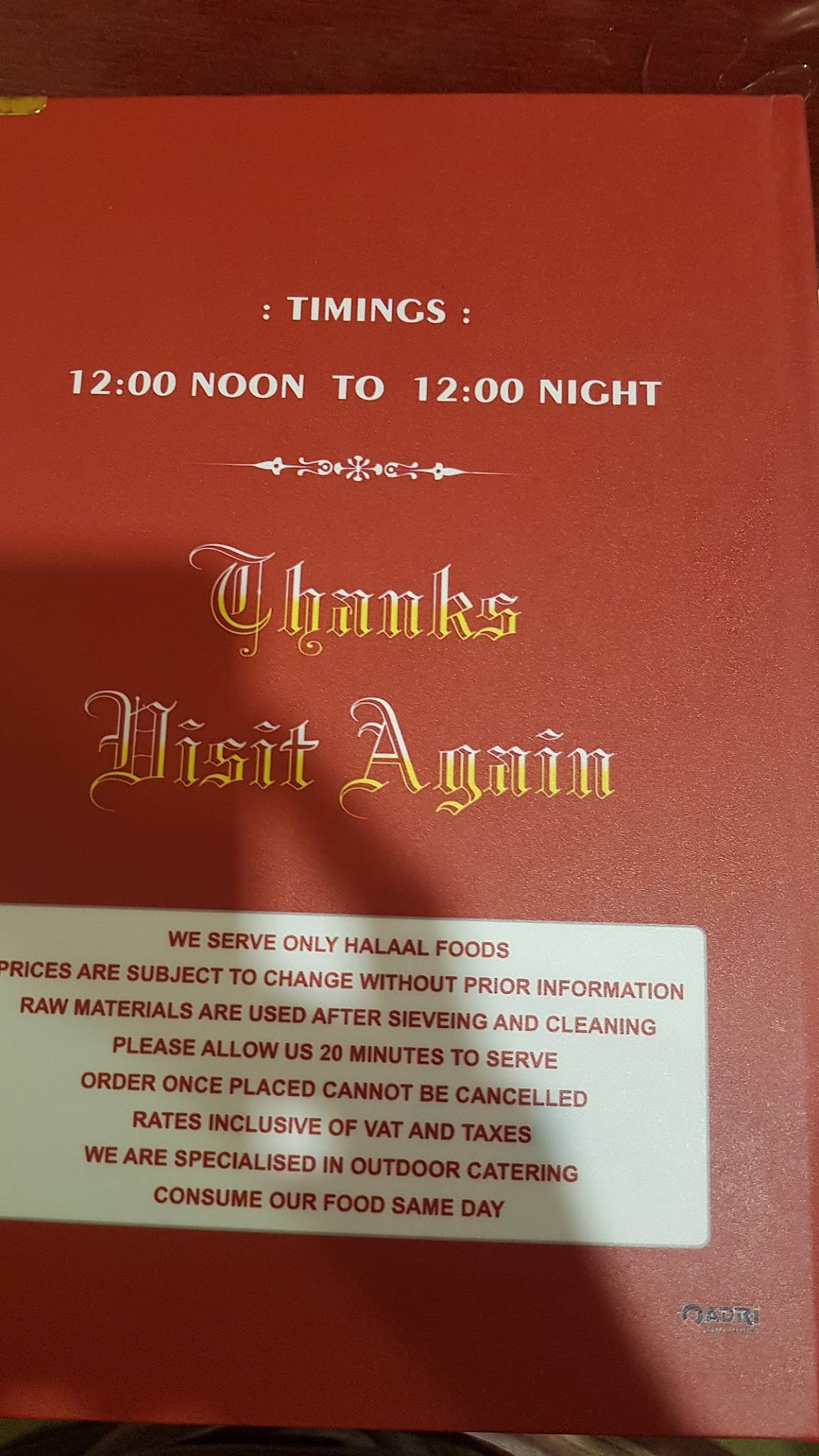 Cream 'N' Crust Cafe menu