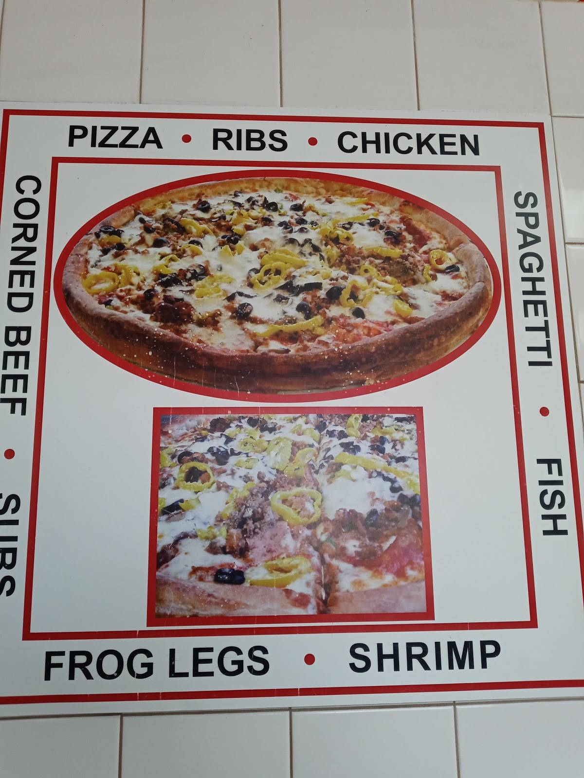 Menu at Jerry's Pizza and Barbecue, Detroit
