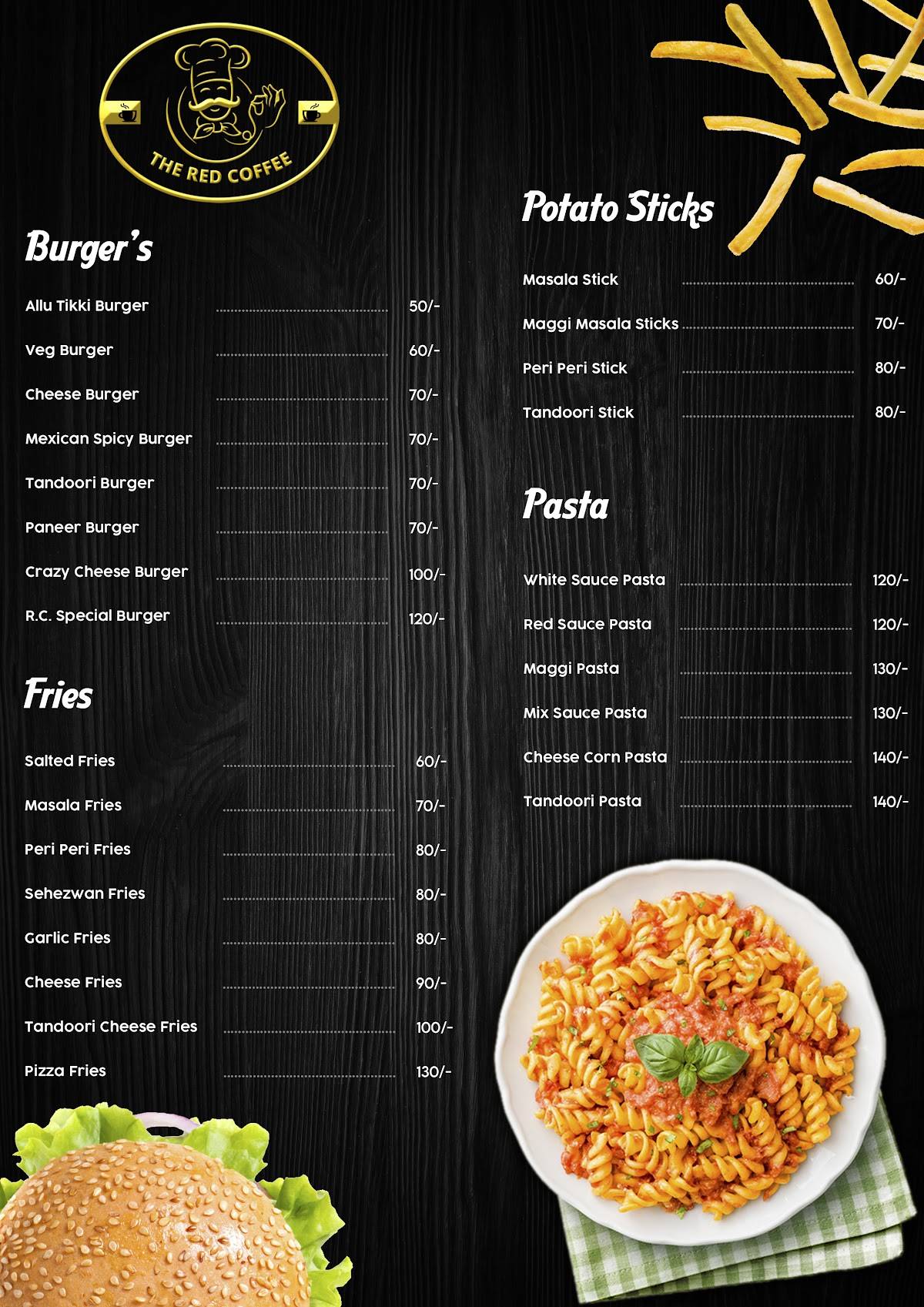 The Red Coffee menu