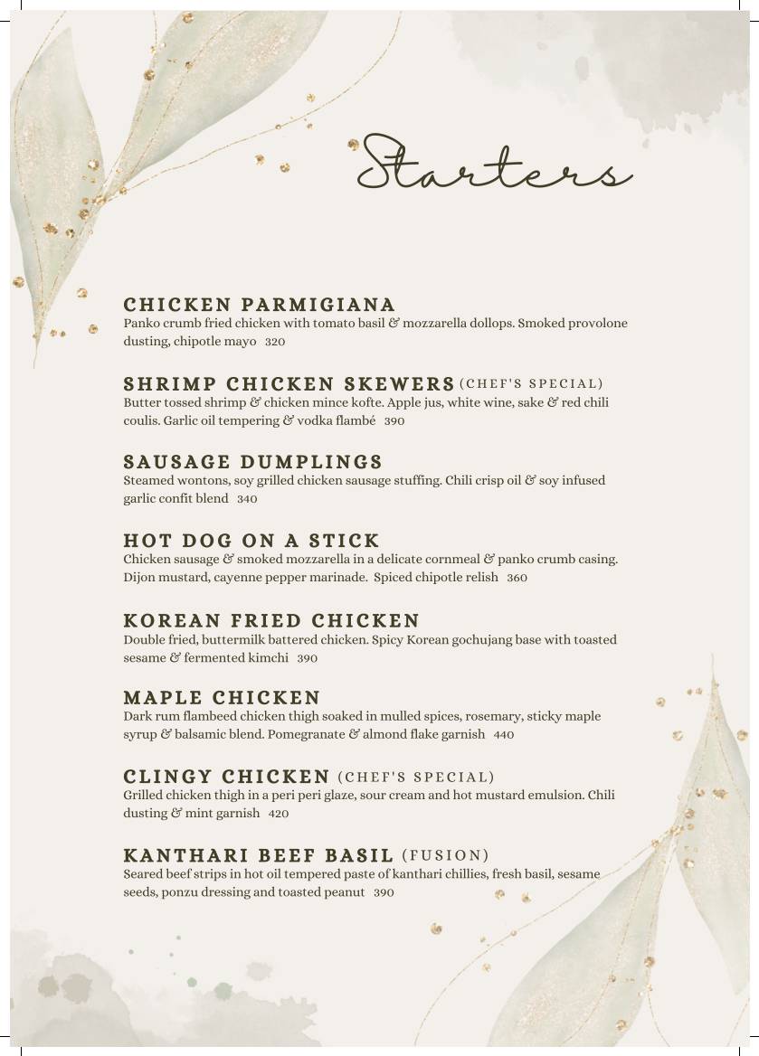 District 7 Encore menu