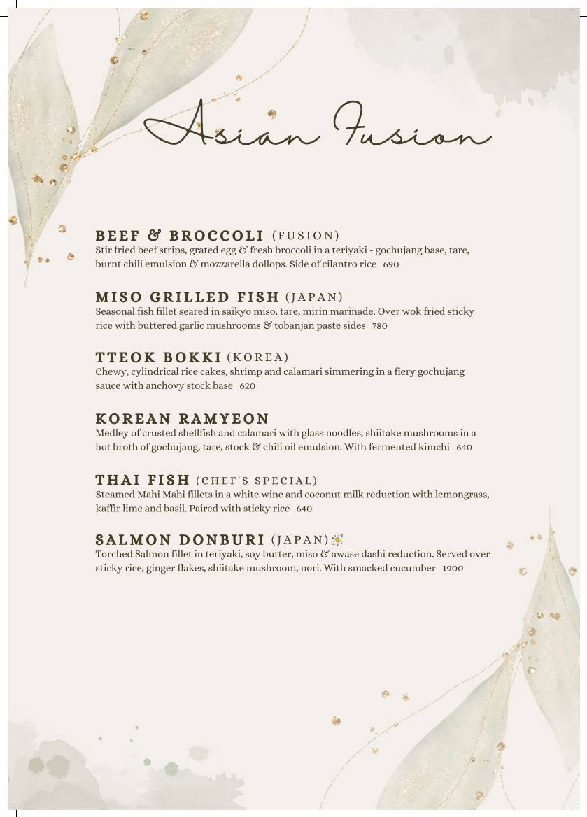 District 7 Encore menu