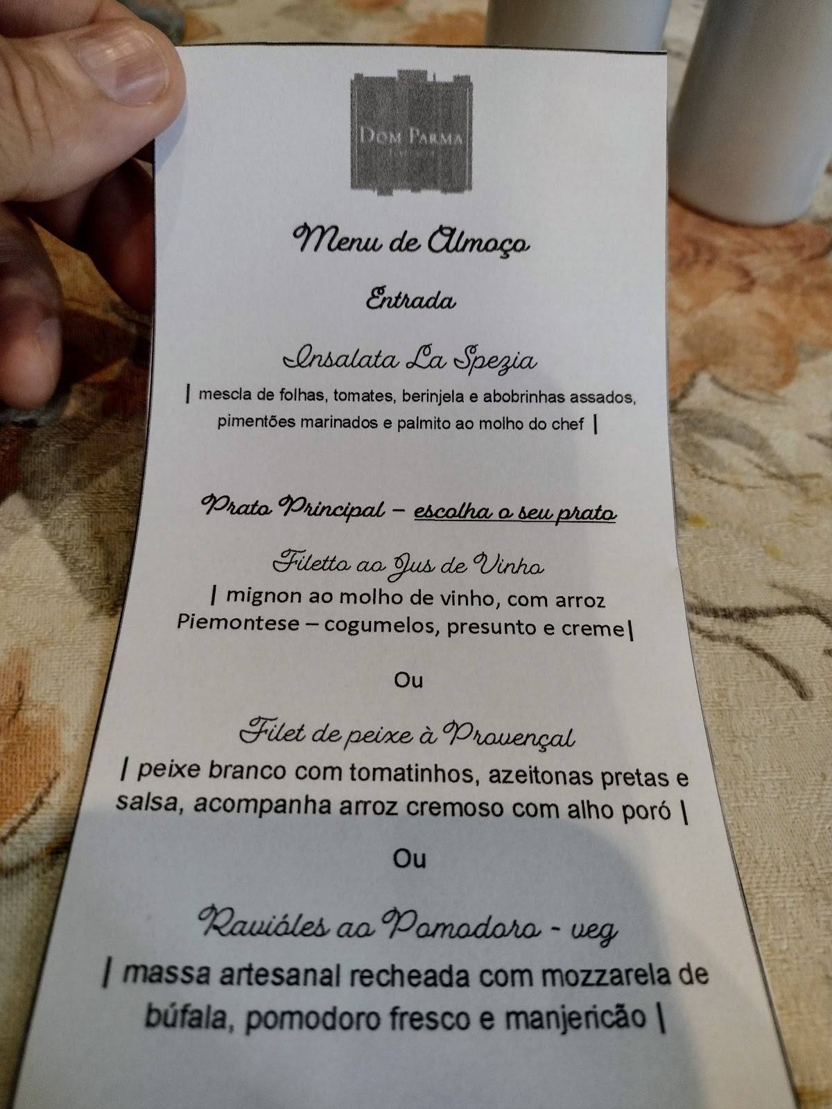 Dom Parma Trattoria cardápio