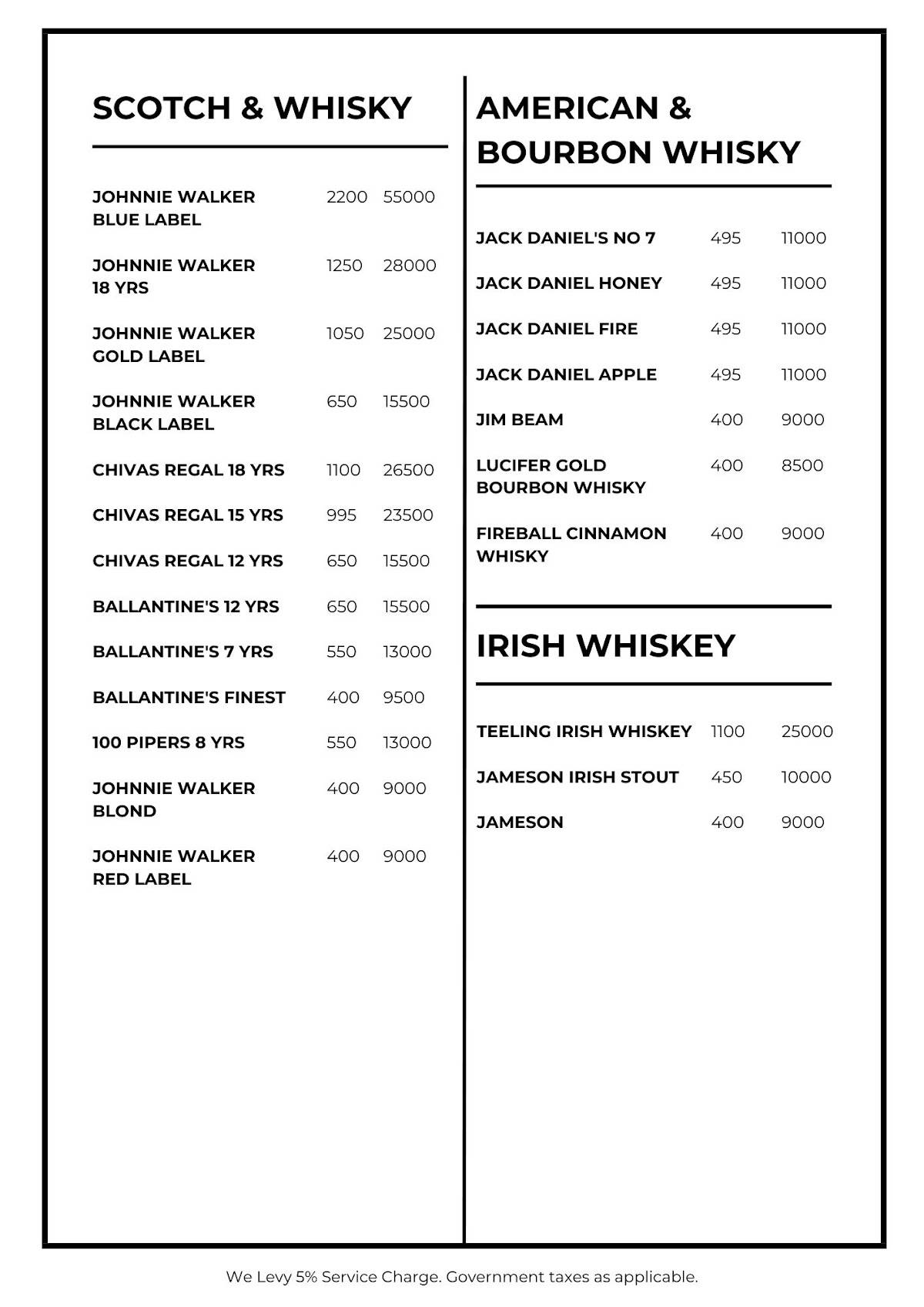 Donna Deli menu