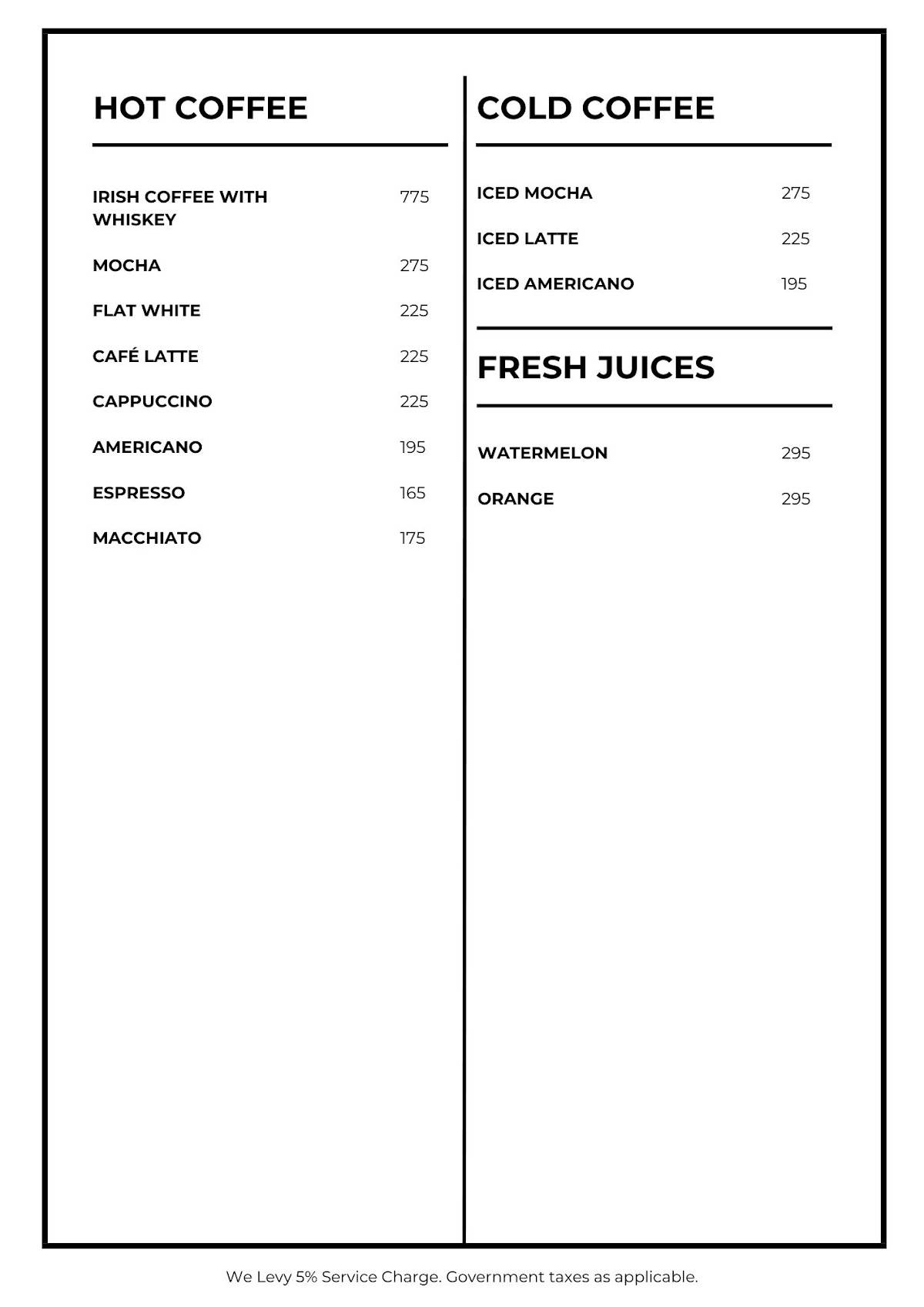 Donna Deli menu