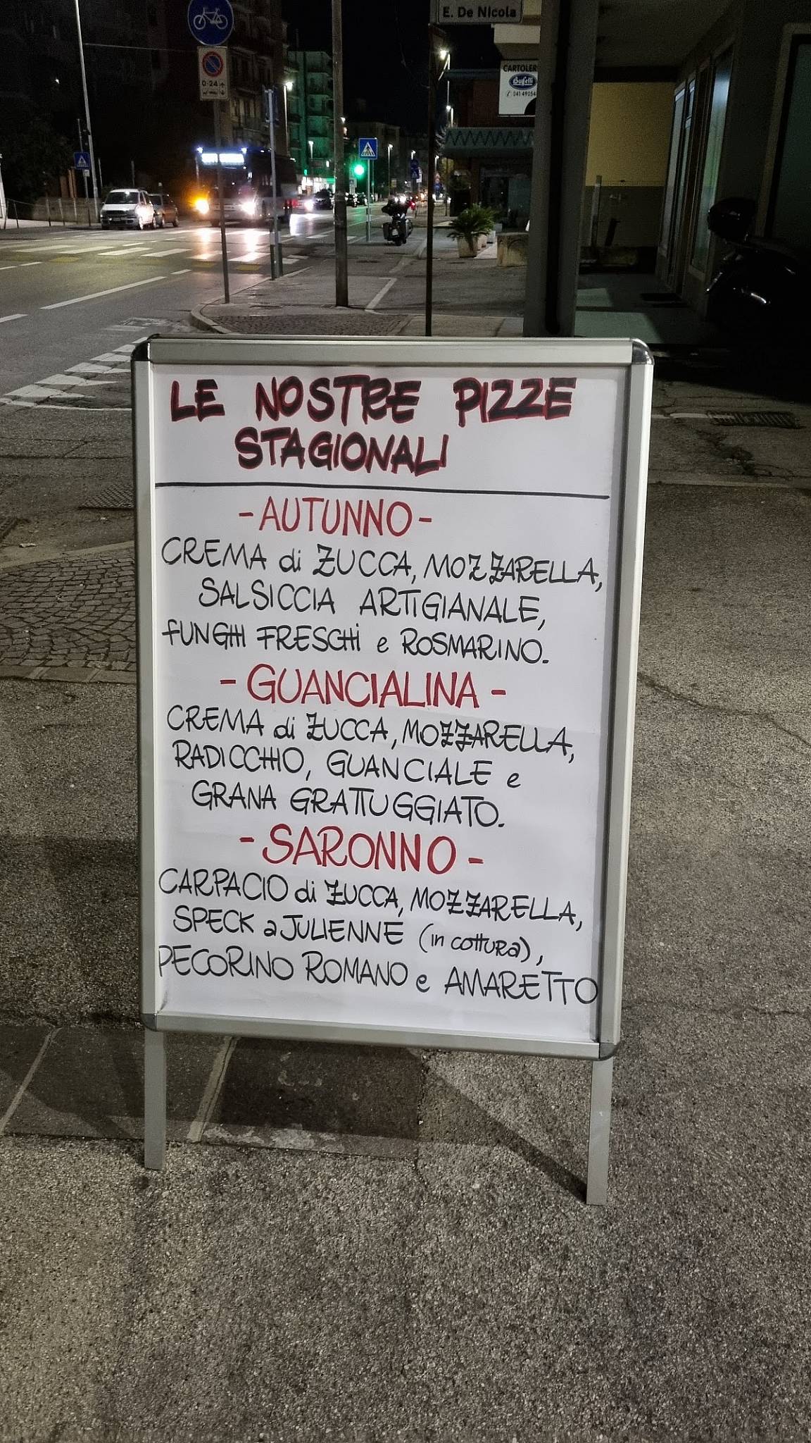 Menu di Doppio Zero Chioggia 