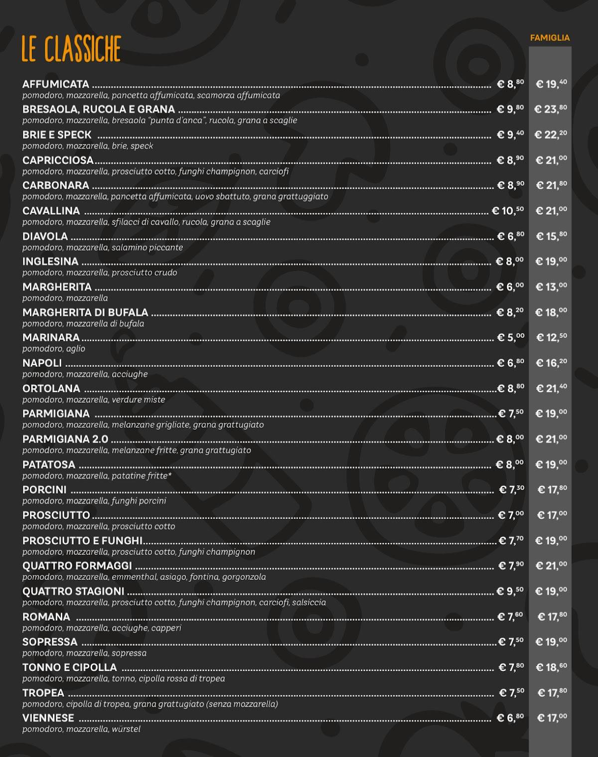 Menu di Doppio Zero Chioggia 